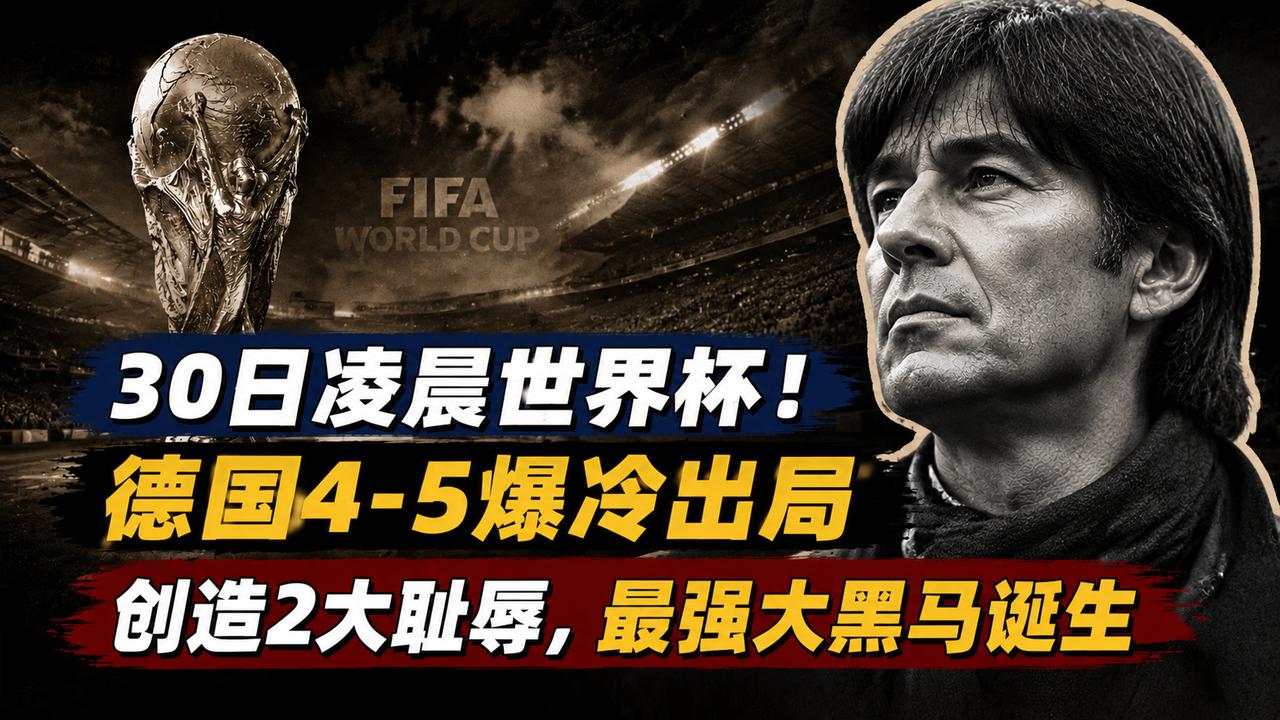 4-5！世界杯冷门：德国点球3-4出局 无缘16强 创2大耻辱纪录
德国战车又一
