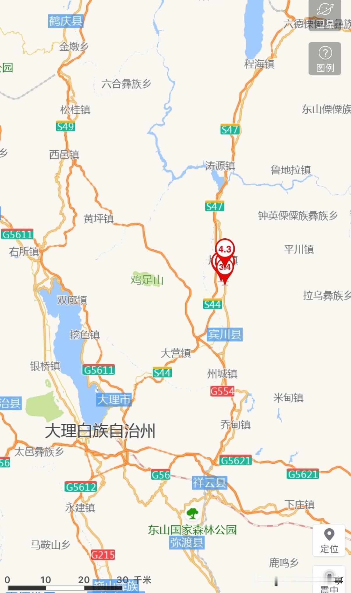 📍【大理宾川一小时发生三次四级以上地震  2026年7月4日17点到18点28