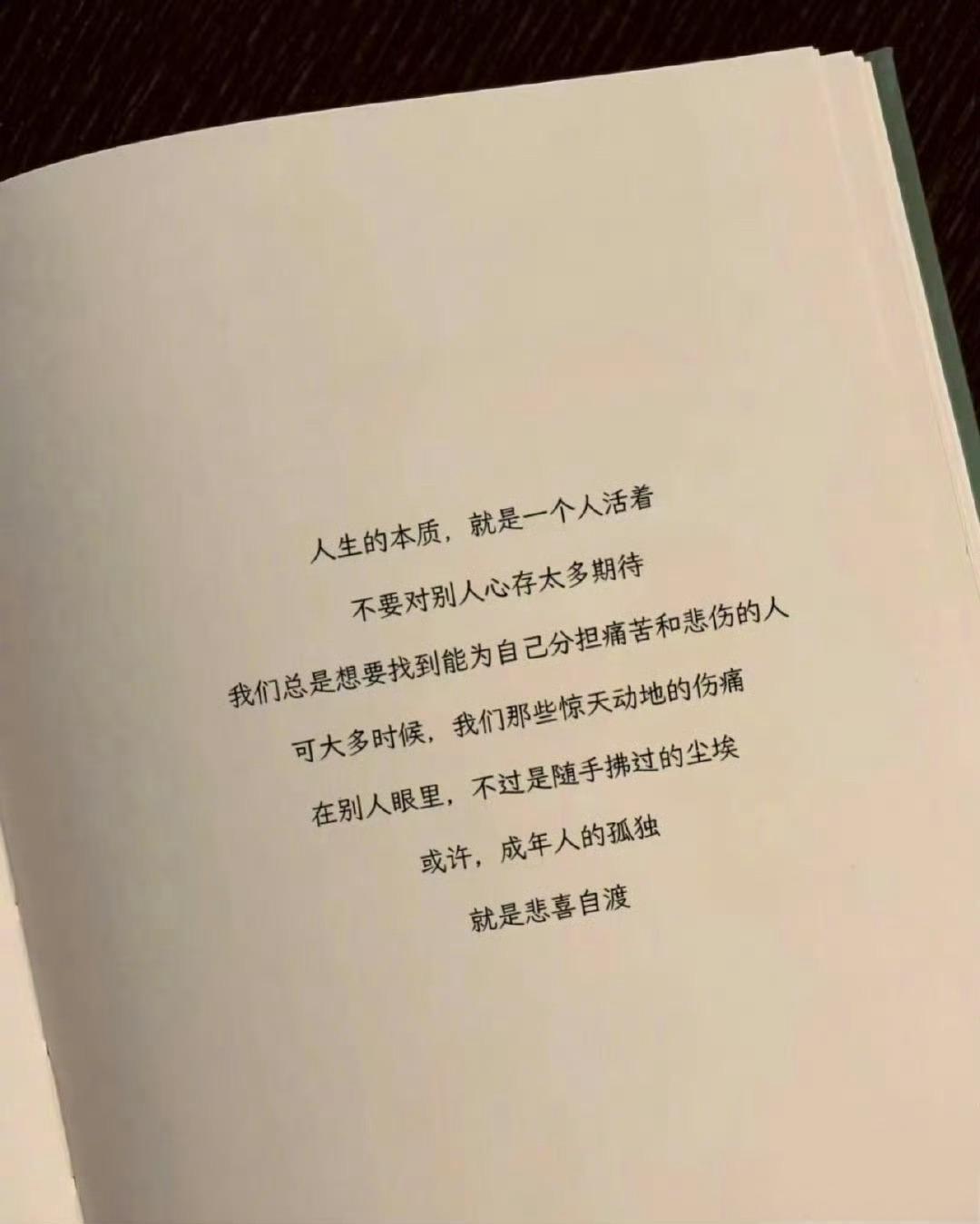 成年人的孤独，就是悲喜自渡。 