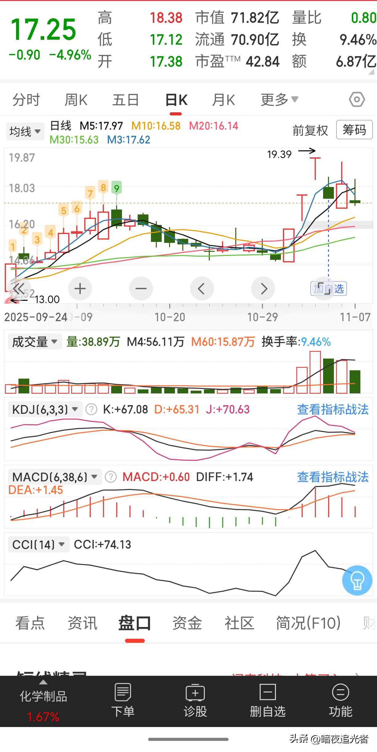 那天我同事叫抄底某只票某某花，她说这只股票因为实际控制人超误操作超额减持，应该会