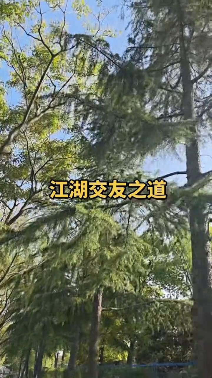 江湖交友之道。
交朋友不一定要交有钱有势的，但一定要交有情有义的。不一定要形影不