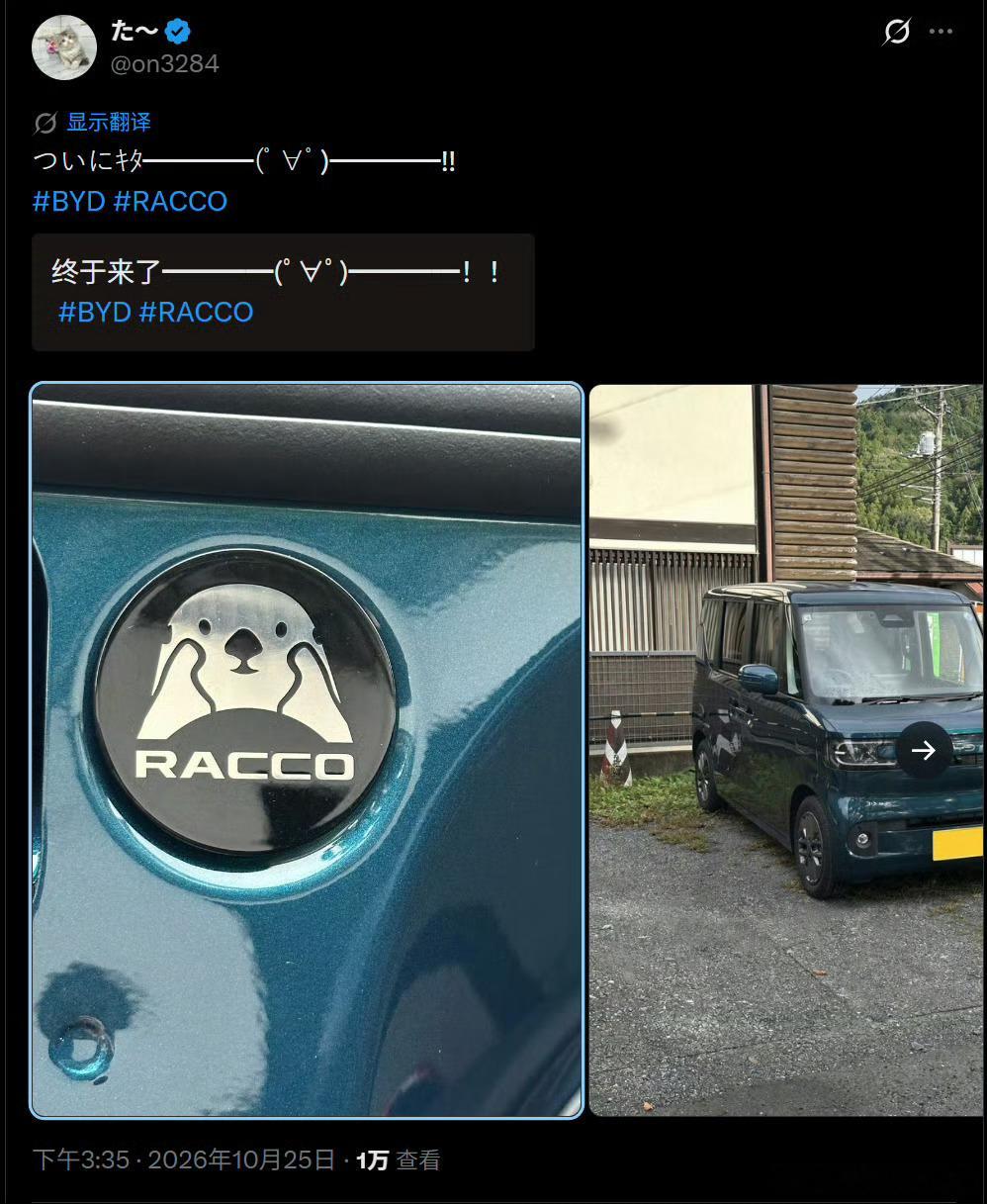日本网友终于开上比亚迪獭挺有意思，大批量交付之后，去日本是不是就能租一个感受感受