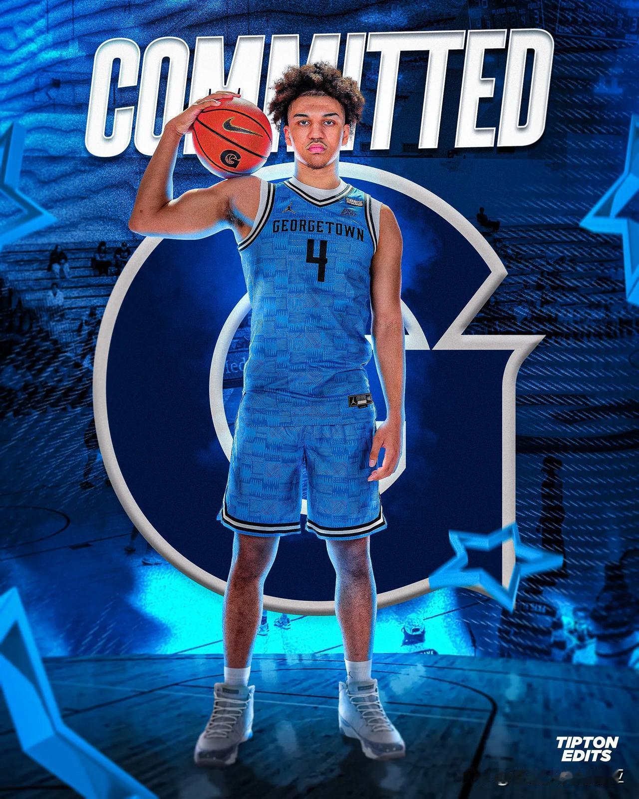 四星大前锋Justin Caldwell宣布承诺NCAA男篮 乔治城大学，球队这