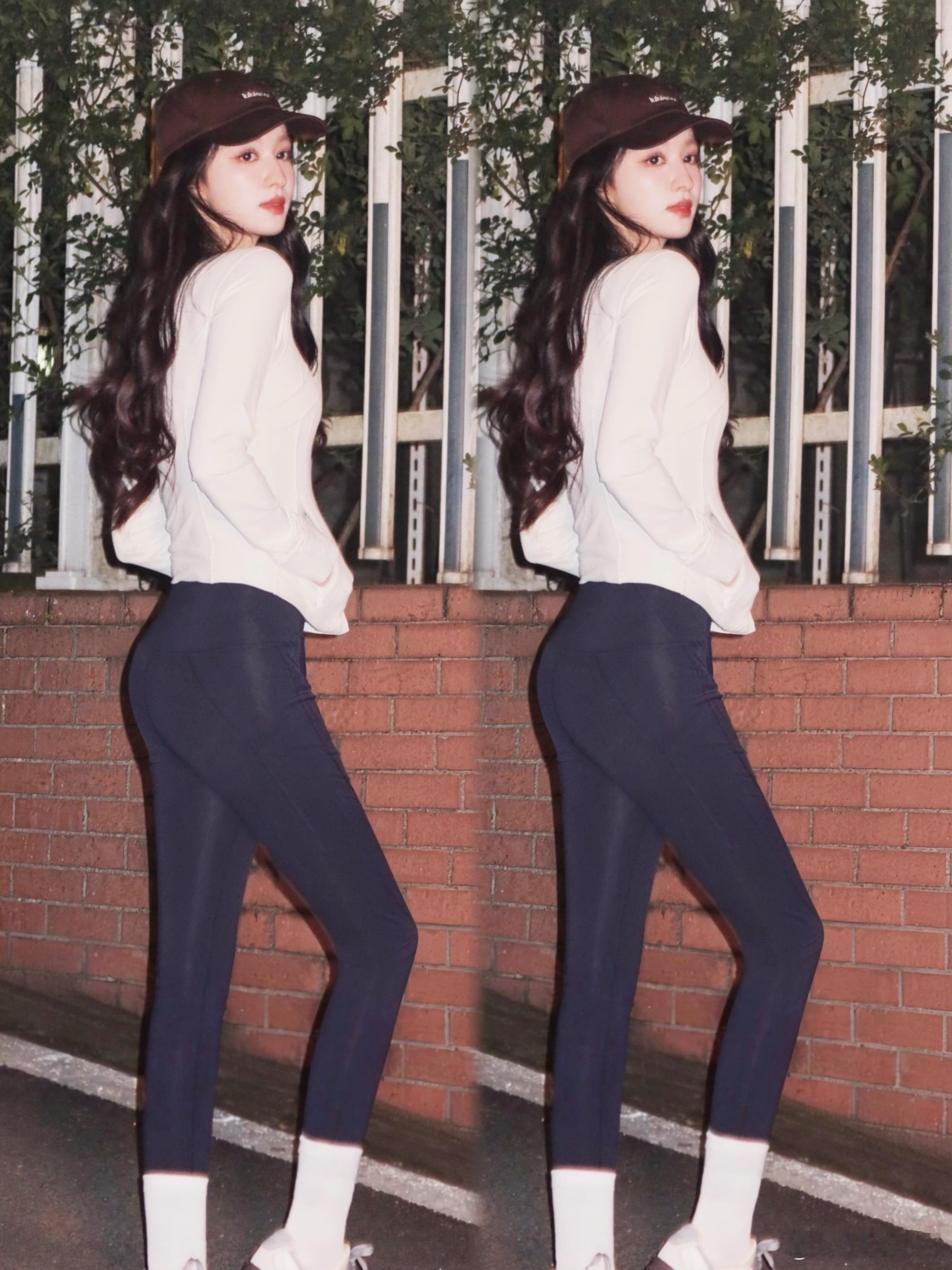 王楚然这套lululemon鲨鱼裤穿搭，一般人最好不要尝试。有个成语叫“东施效颦