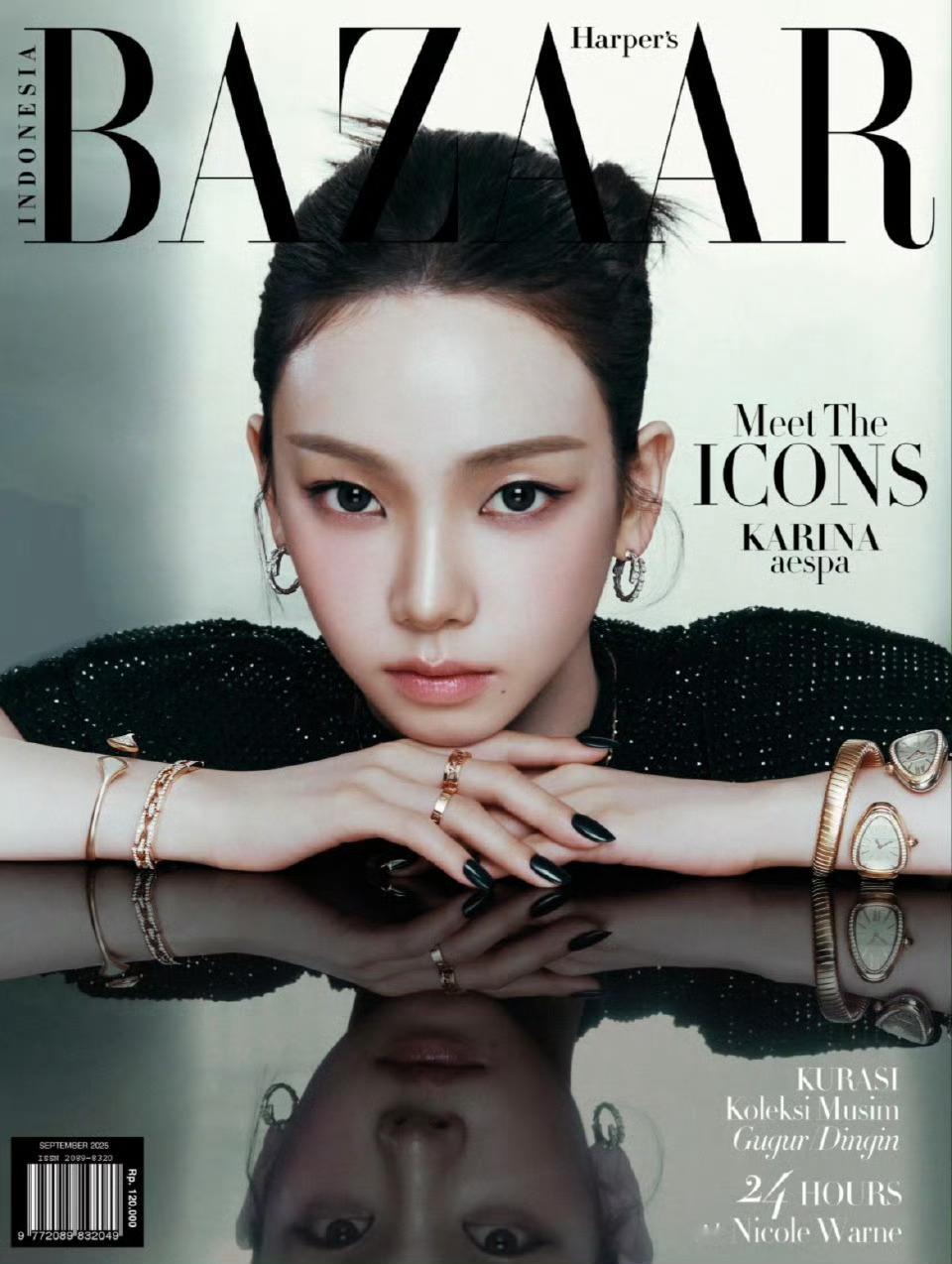 柳智敏印度尼西亚版BAZAAR九月刊双封面Karina横扫BAZAAR 韩、日、