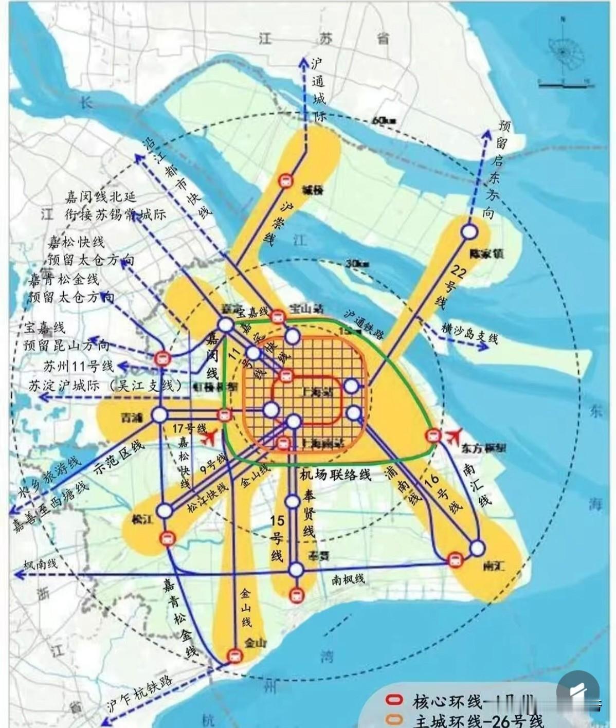 原本金山规划了两条市域快线，分别是连接虹桥的金山线和嘉青松金线。遗憾的是，这两条