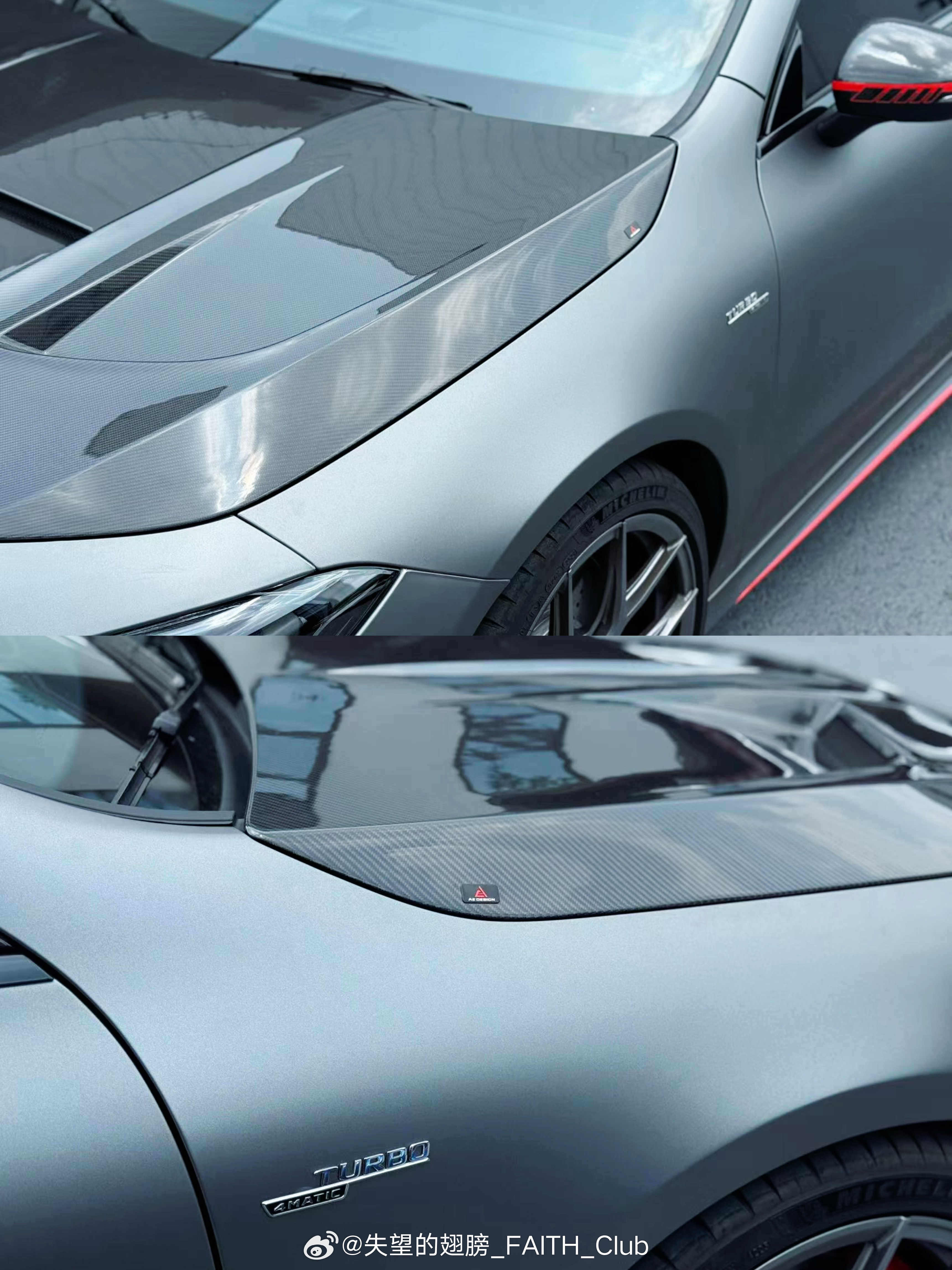 奔驰CLA35 AMG：AE Design碳纤维机盖，一改木讷形象战斗感爆棚，改