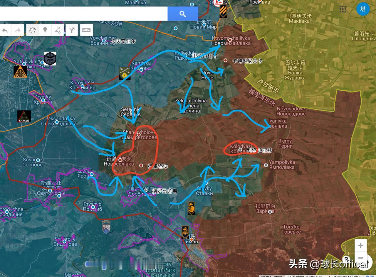 根据俄方权威信息源，特尔尼，科洛迪亚兹，扎里奇涅，伊万尼夫卡，卡特林尼夫卡和新米