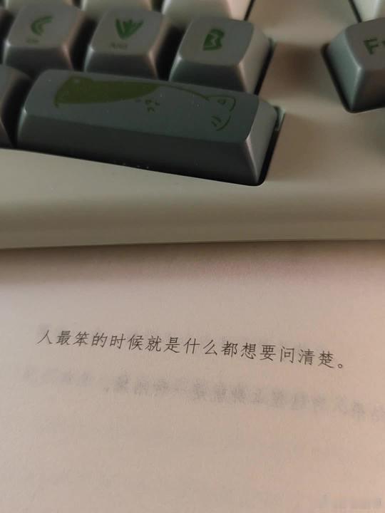人最笨的时候就是什么都想要问清楚！ 