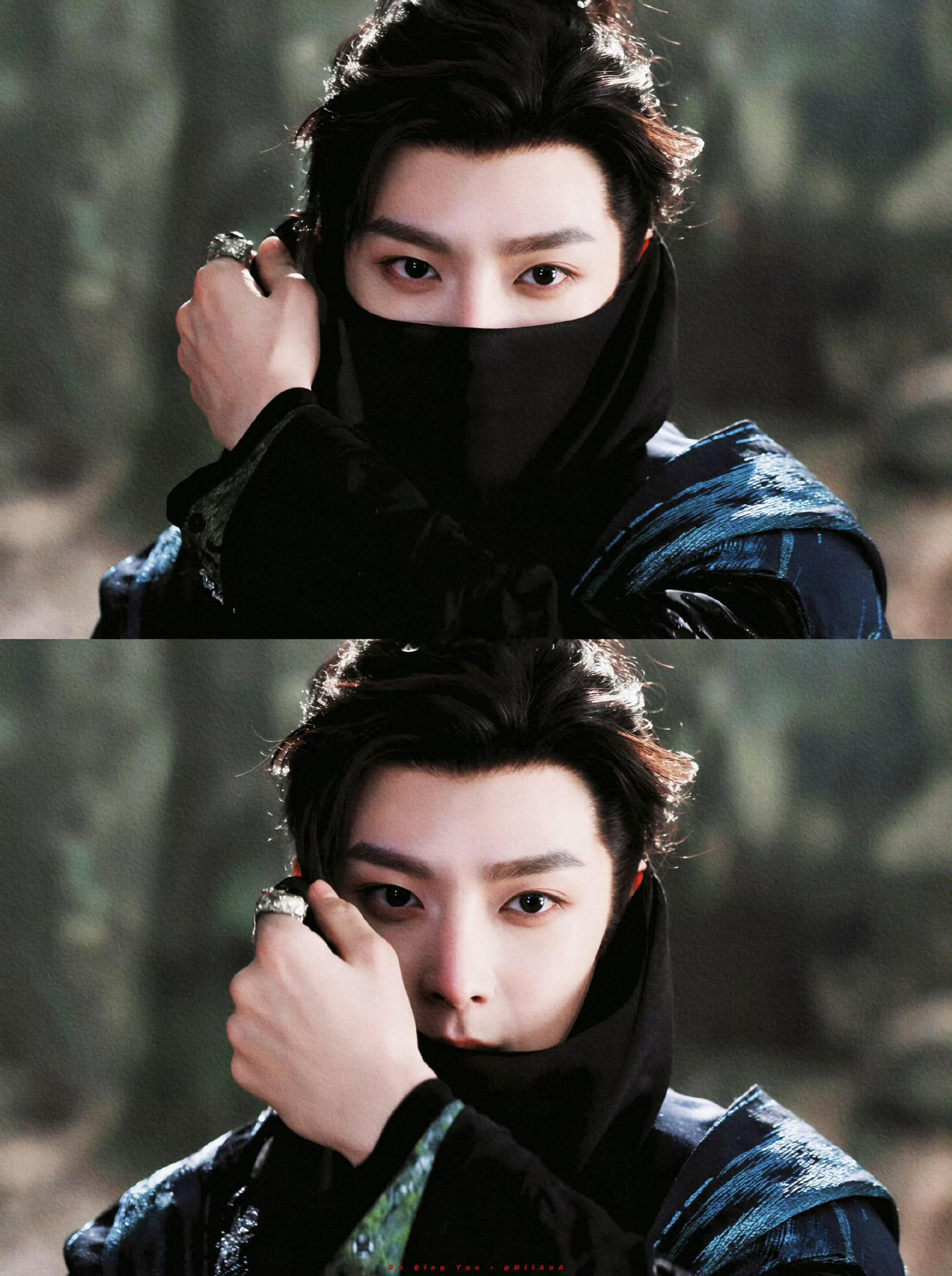 侯明昊半遮面眼神杀 哇哦！这半遮面的眼神太绝啦😍！权威少年感根本不用装，直接从