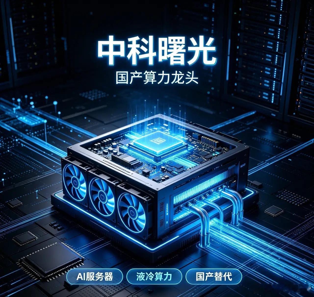 中科曙光发展前景非常好，原因如下：1. 国产算力龙头，AI服务器需求爆发，业绩增