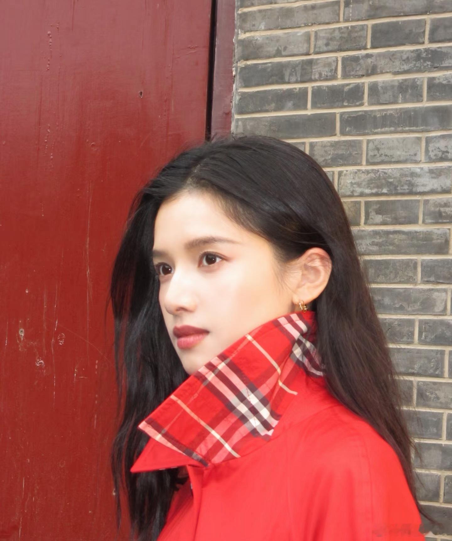 张婧仪：今日的主题色❤️公主和红色适配度💯！ 