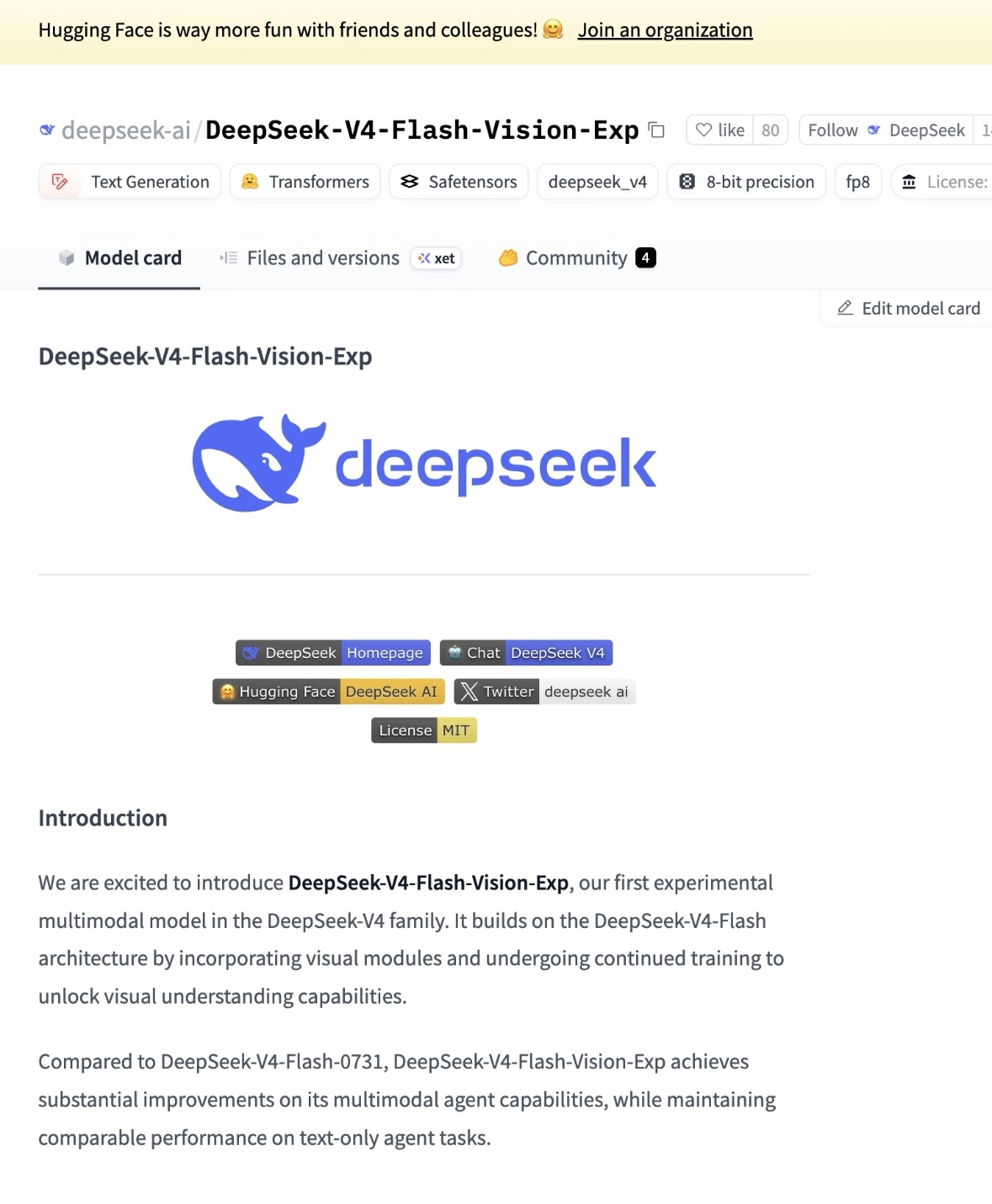 DeepSeekV4多模态模型正式开源DeepSeek把V4-Flash-Vis