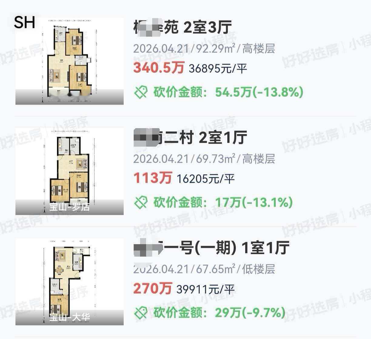 专家和中介的话，要半信半疑，关键时刻要自己心中有数！

看看某滩4月21日的实际