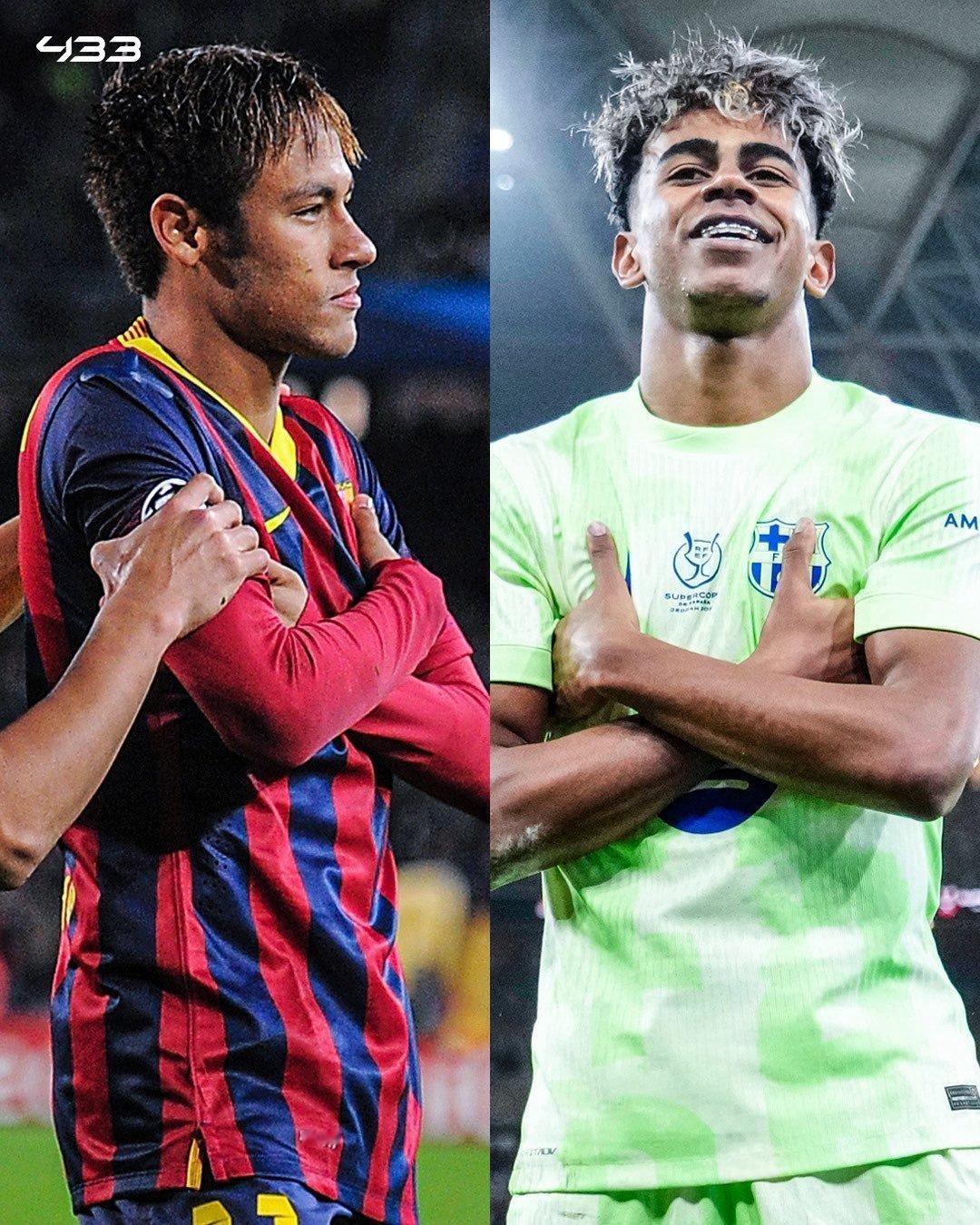 内马尔谈亚马尔： 我真的相信亚马尔是足球历史上我见过的最伟大的青少年天才之一。 