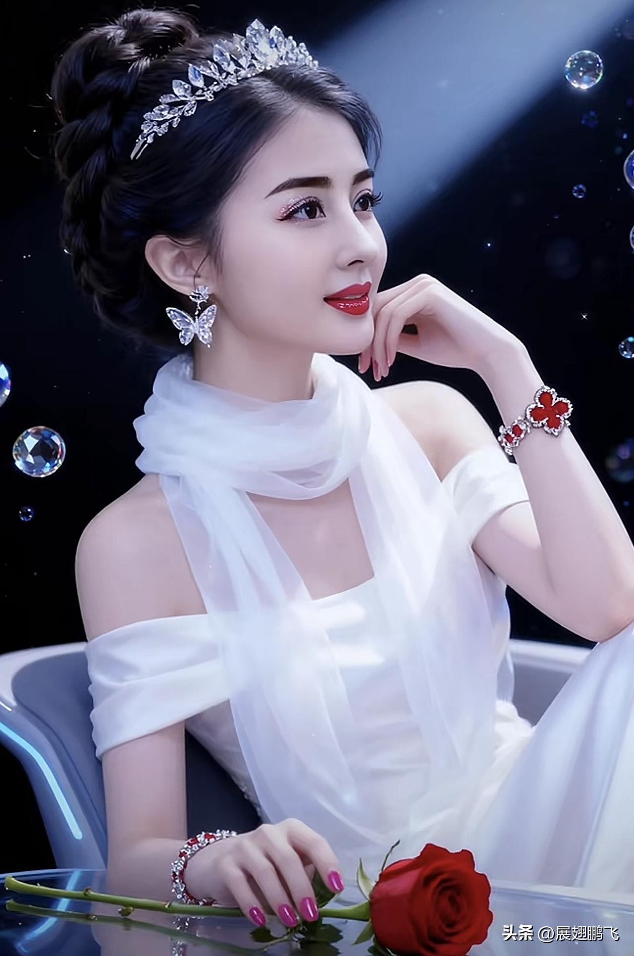 梦幻公主风，闪耀珠宝，优雅气质，红玫瑰相伴粉纱玫瑰公主裙 紫色系珠宝 珠宝公主风