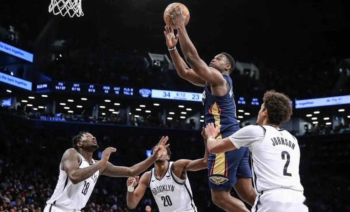 明早6点 NBA常规赛:鹈鹕vs 篮网东西部两只垫底球队,鹈鹕缺胖虎等主力，防守