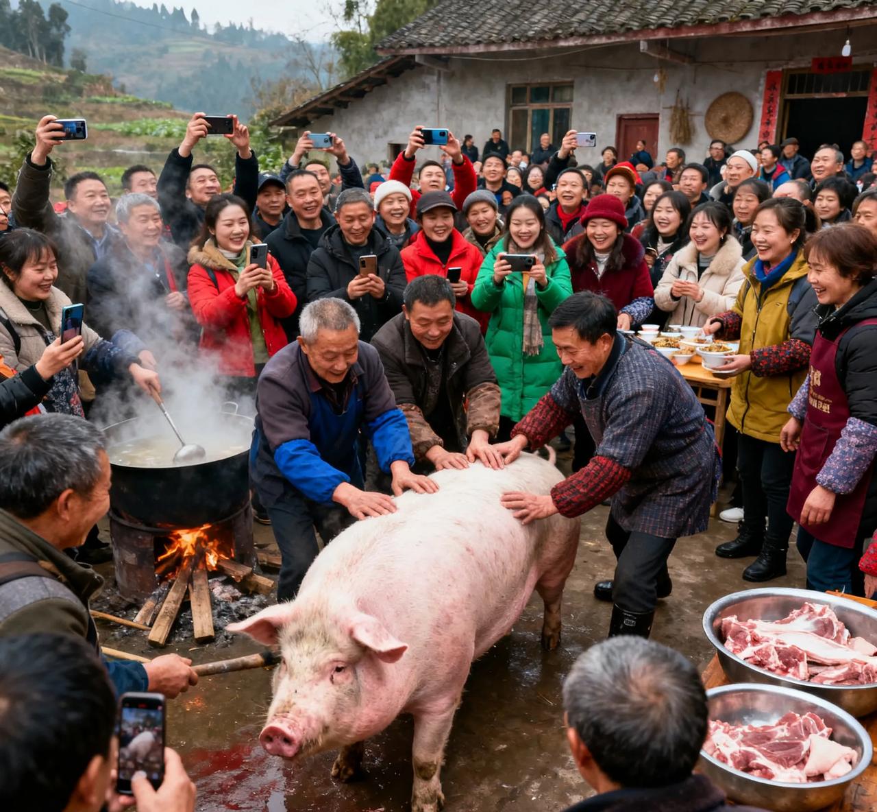 实探千人帮杀猪的重庆村子！现场热闹得像5A景区
 
最近火遍全网的“按年猪”村子