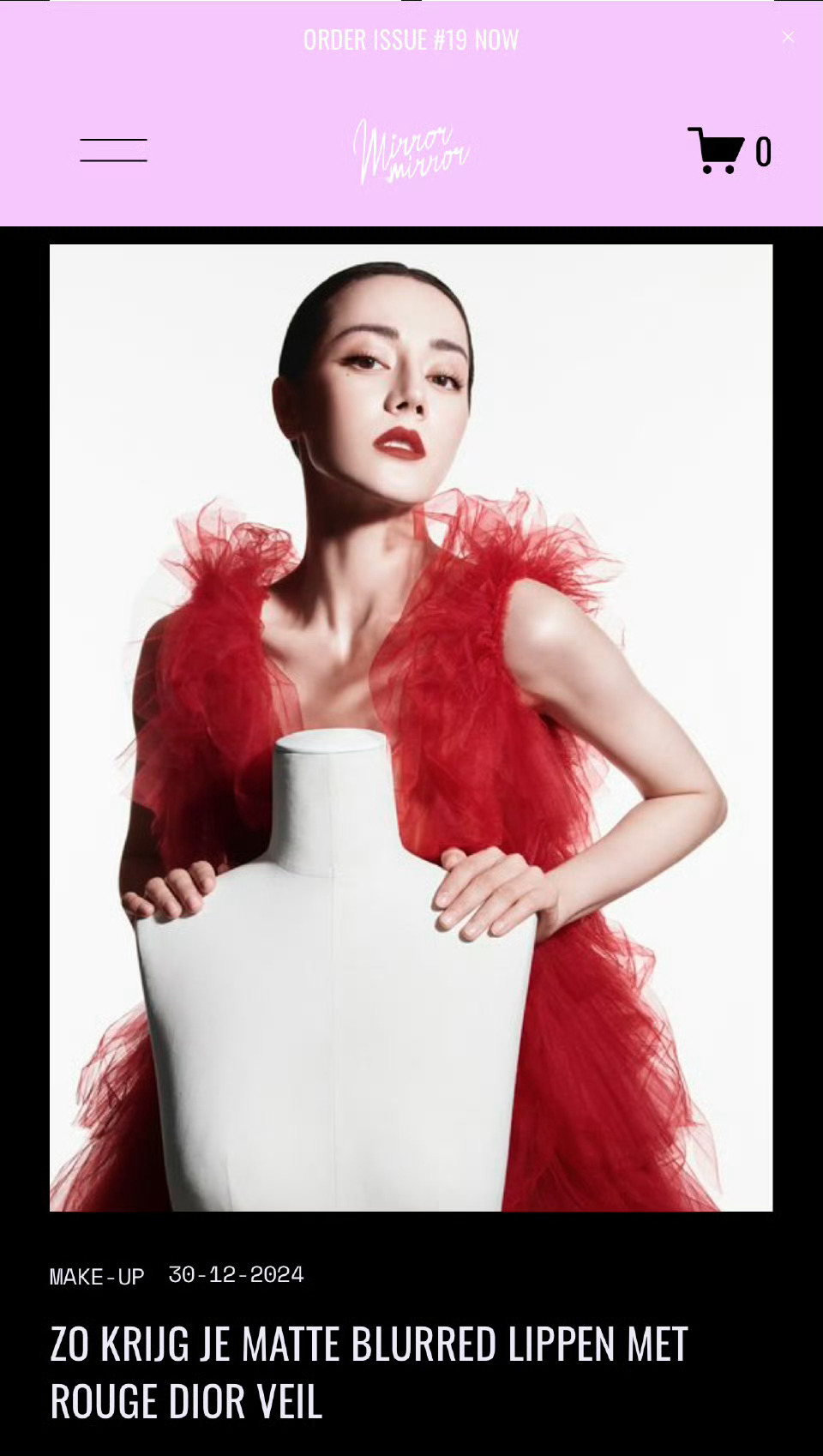 MIRROR MIRROR Magazine在其官网更新了迪奥新品相关，使用了全