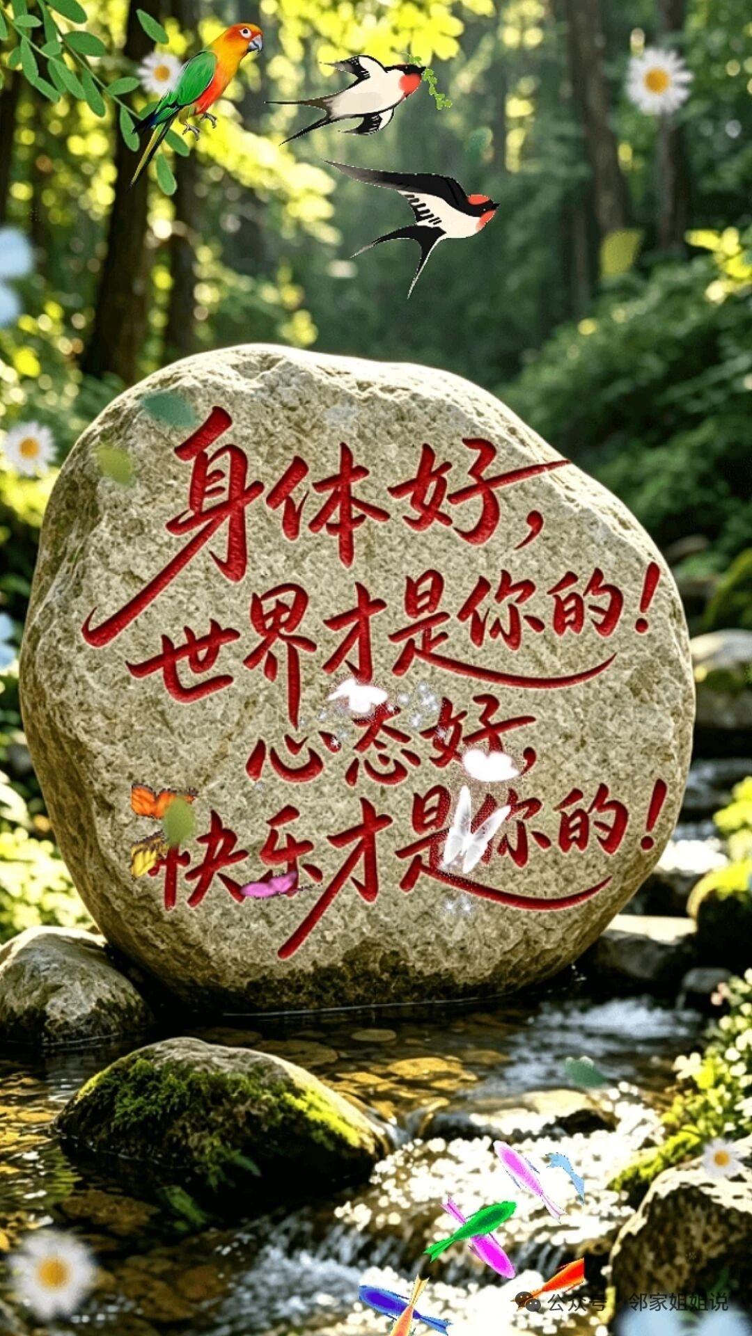 今天读到的金句今天读到的金句：身体好，世界才是你的，心态好，快乐才是你的。说得太