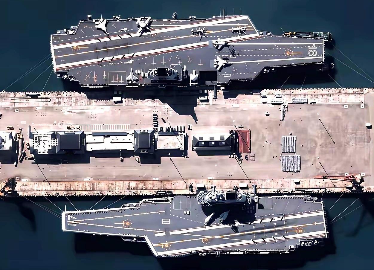 福建舰入列让中国正式进入了三航母时代。
实现了甲午海战后的重新崛起，从此，北海、