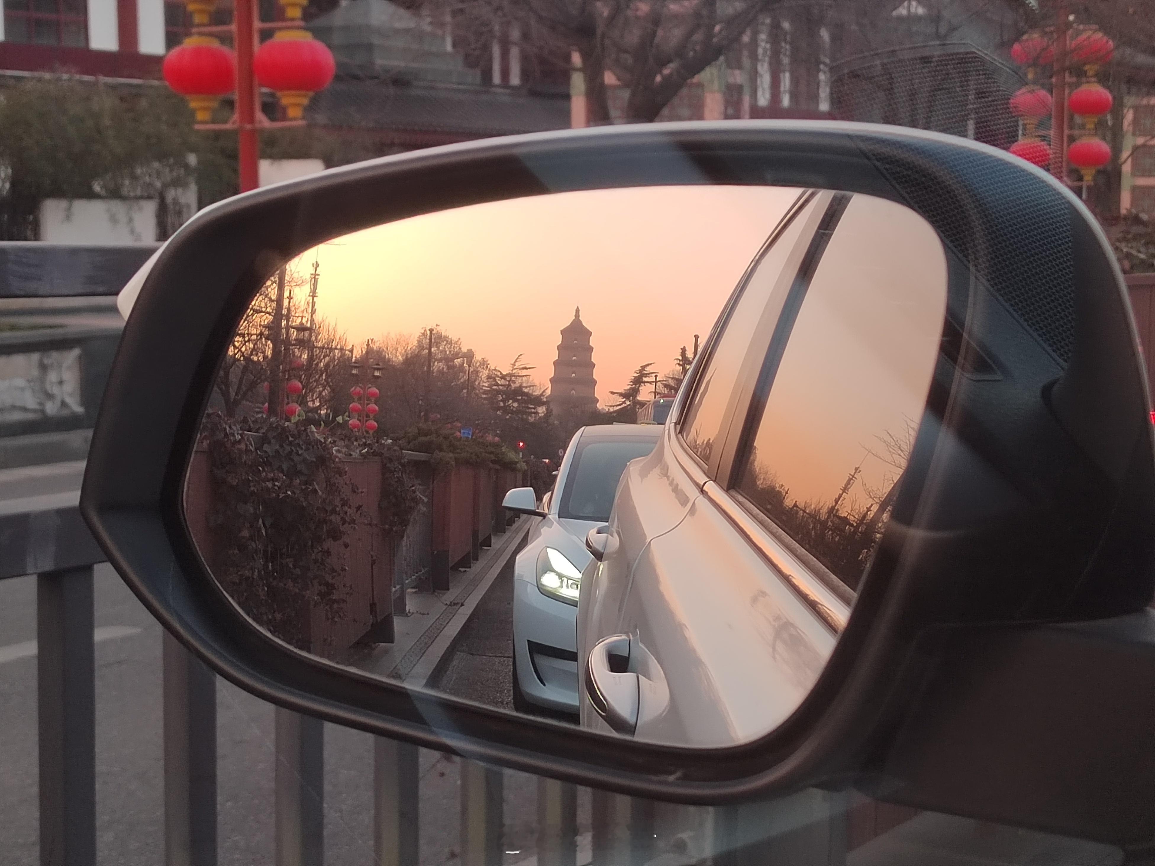早上八点的大雁塔。 ​​​