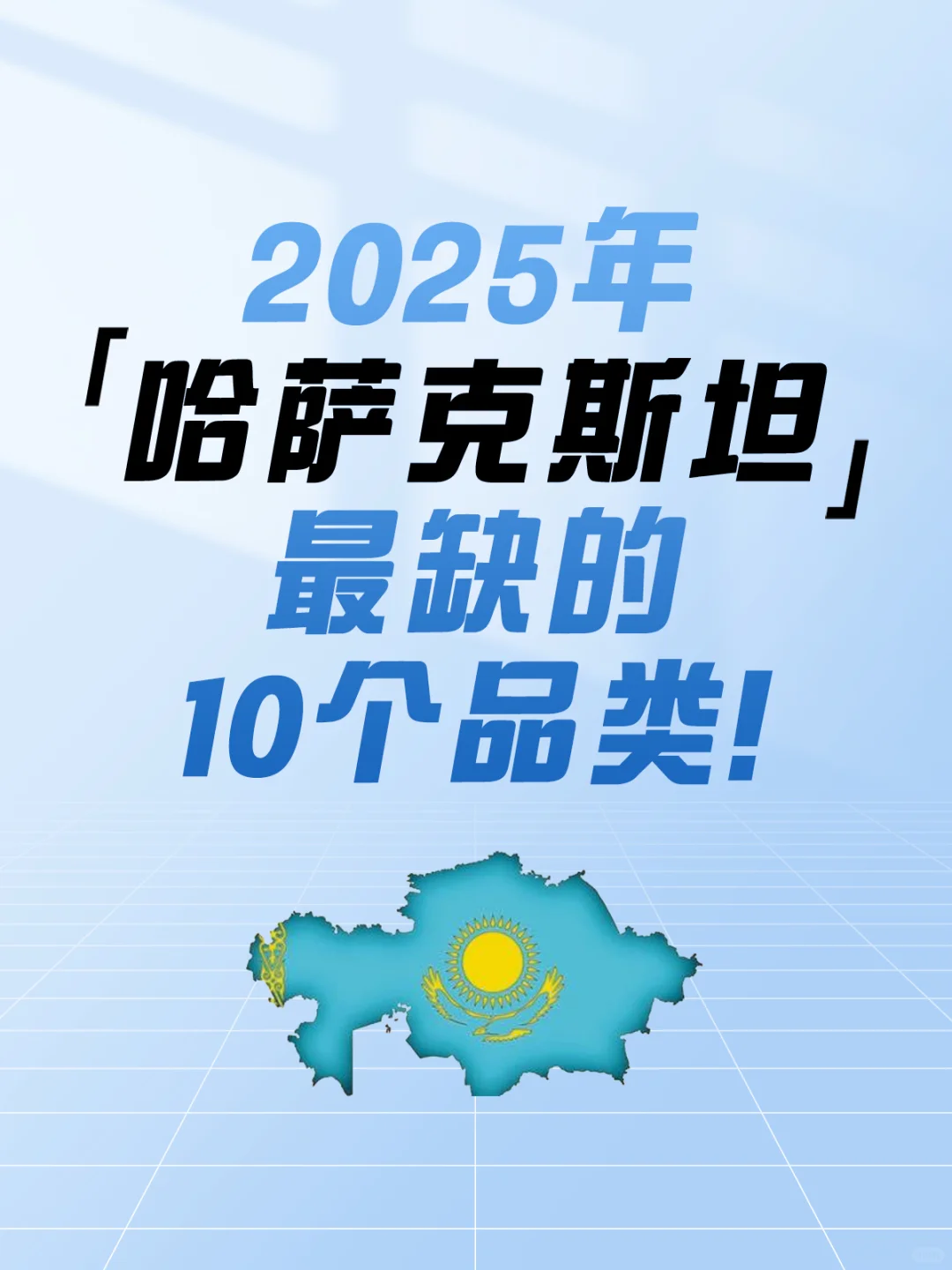 2025年哈萨克斯坦最缺的10个品类