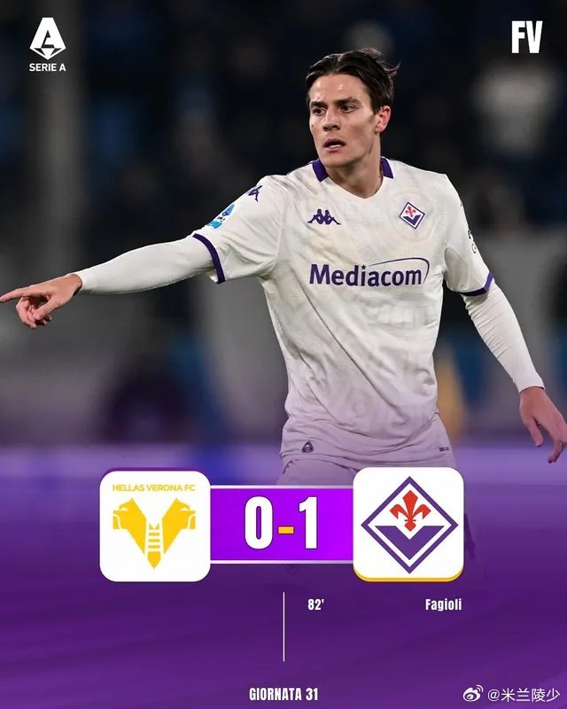 昨天佛罗伦萨赢下了一场非常阿莱格里的比赛，1:0战胜维罗纳，全场5次射门，只有1