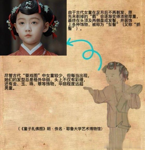 古装剧孩童终于不梳大人发型了谁懂啊！看《家业》小孩头型直接梦回小时候翻的连环画，