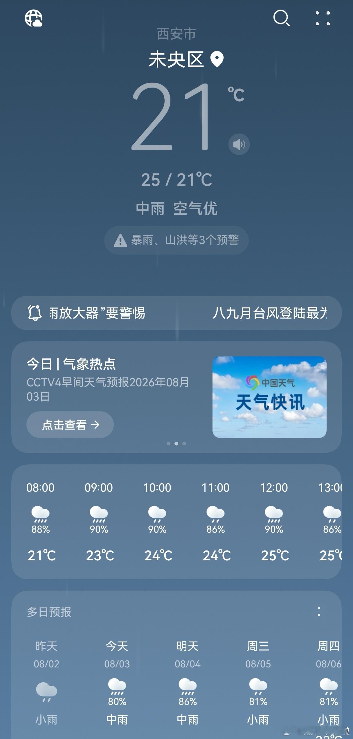 生活手记 西安这雨连着要下到立秋的节奏🌧️！管它风风雨雨，继续保持好心情，迎接