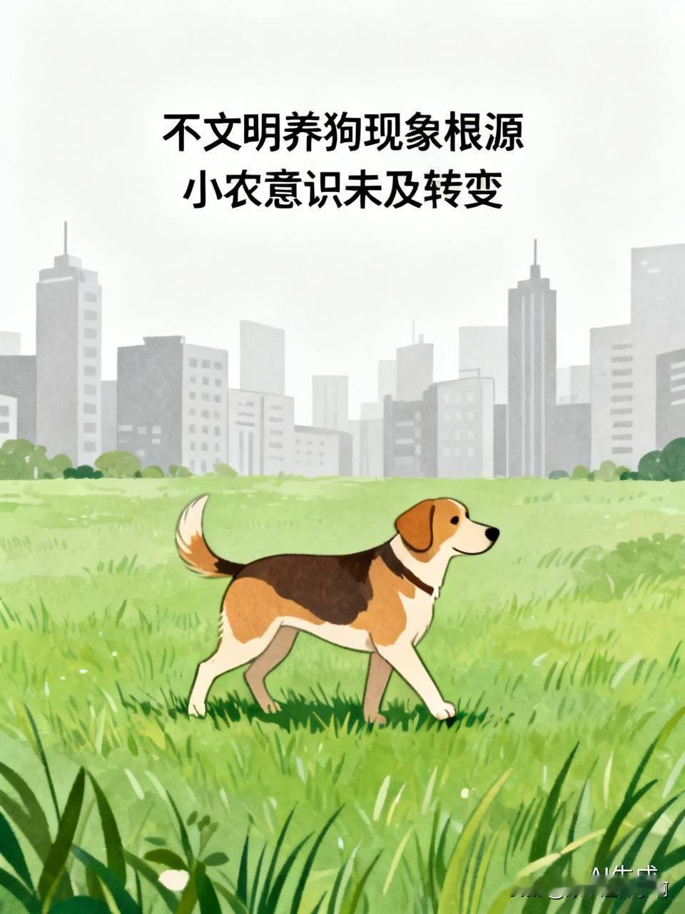 不文明养狗现象屡屡发生，一部分根源在于部分饲养者的观念还停留在过去，没有建立起适