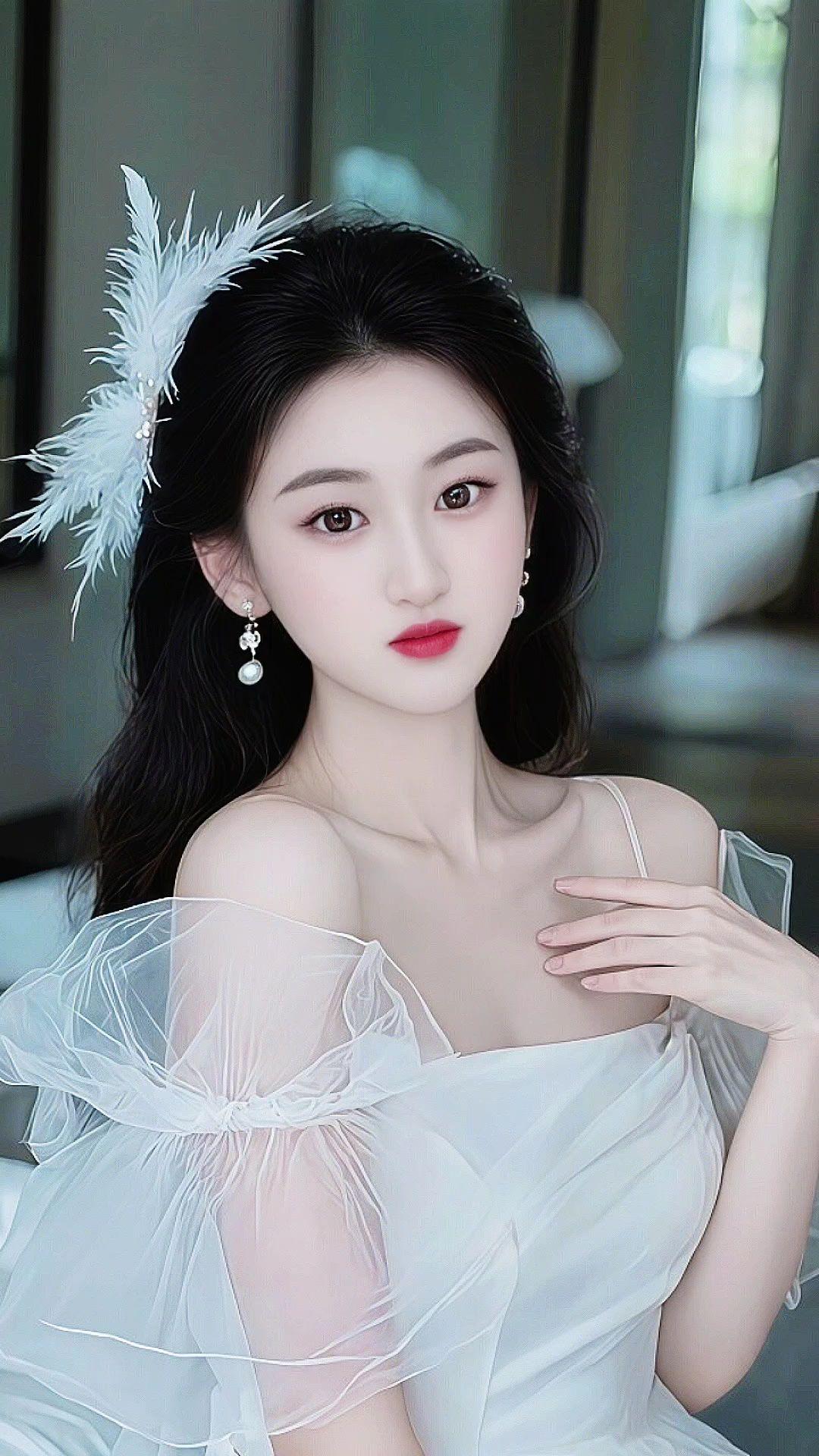 女生写真高级感 美出高级感 氛围感妆容 清透纯欲系写真 小众轻纱造型