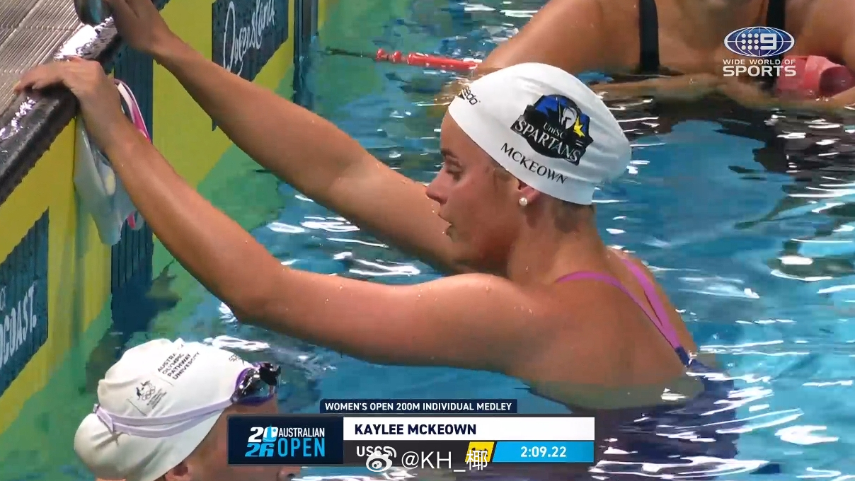 澳大利亚游泳公开赛 女200仰决赛Kaylee 2:09.22Ramsay 2: