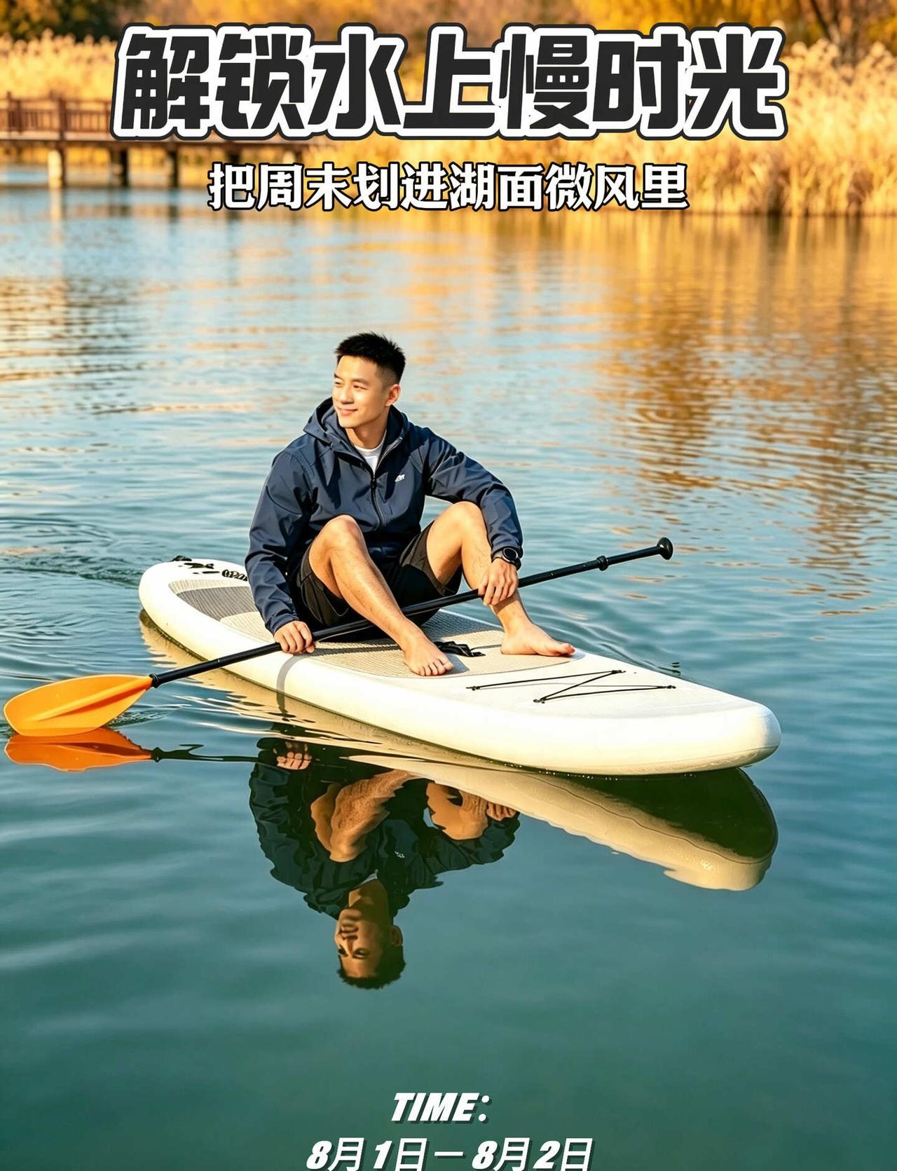 一日双体验｜桨板泛舟·夏夜追萤
白天乘风破浪，入夜偶遇星光✨
白日泛舟湖面，踩着
