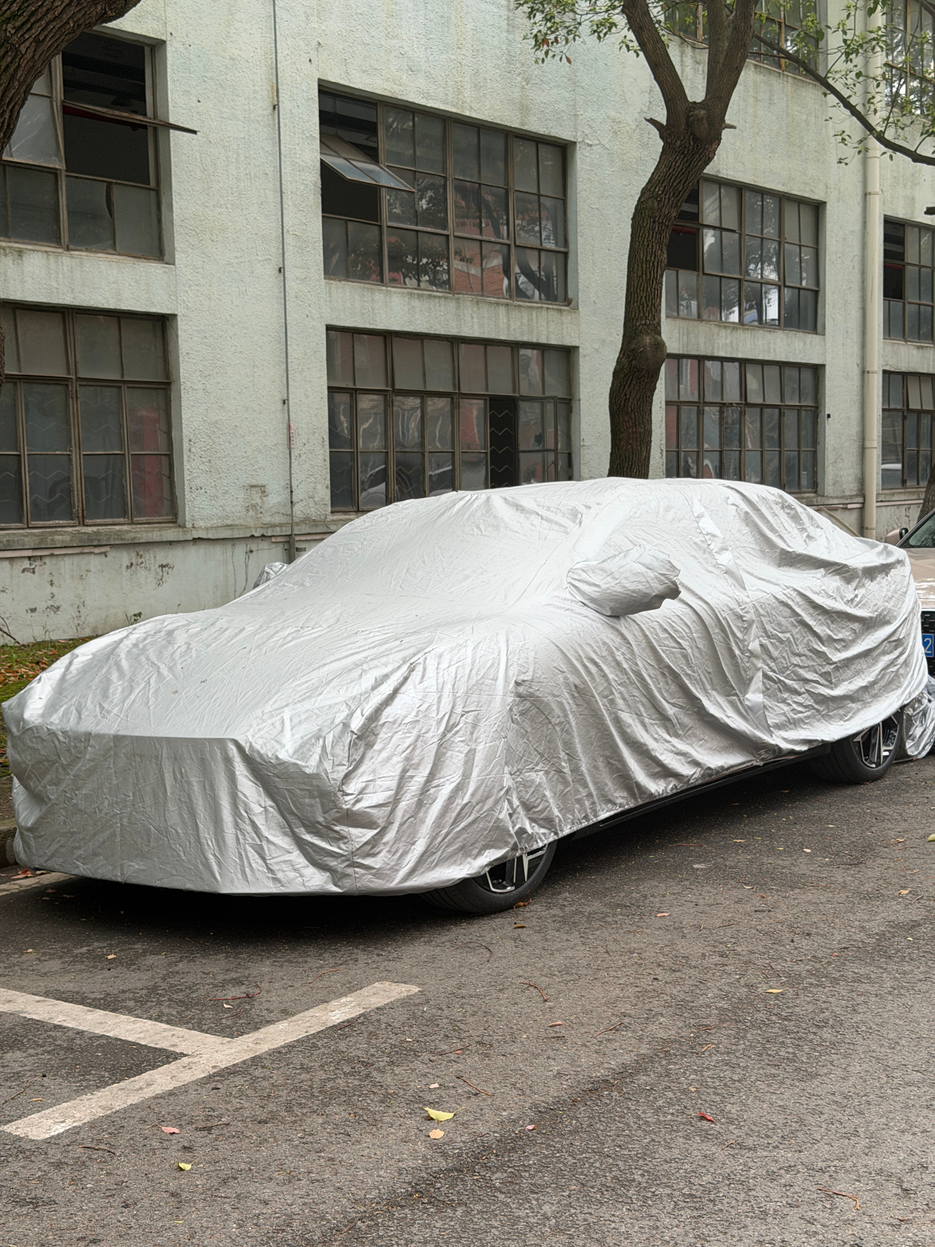 棚门口就有车，不敢掀开罩子拍因为一会要签保密协议领克10+领克10纯电版