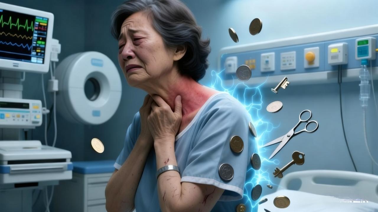 近日，李女士称家中出现神秘粉尘后，自己身体突然产生磁性，能吸住硬币、钥匙、剪刀等