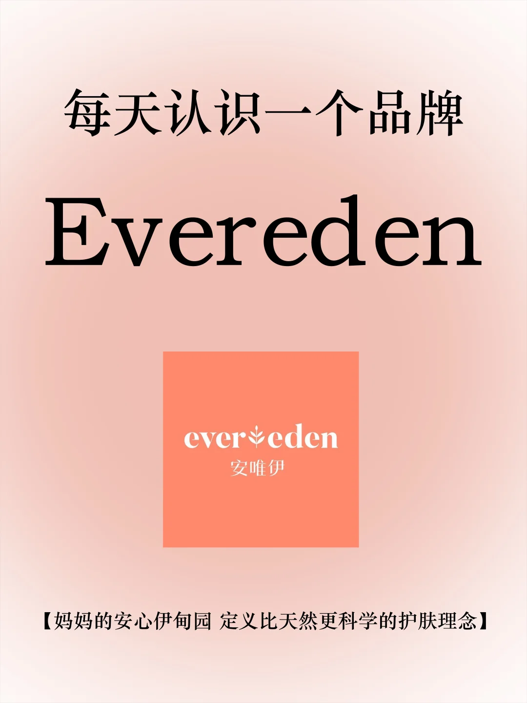 每天认识一个品牌-Evereden安唯伊