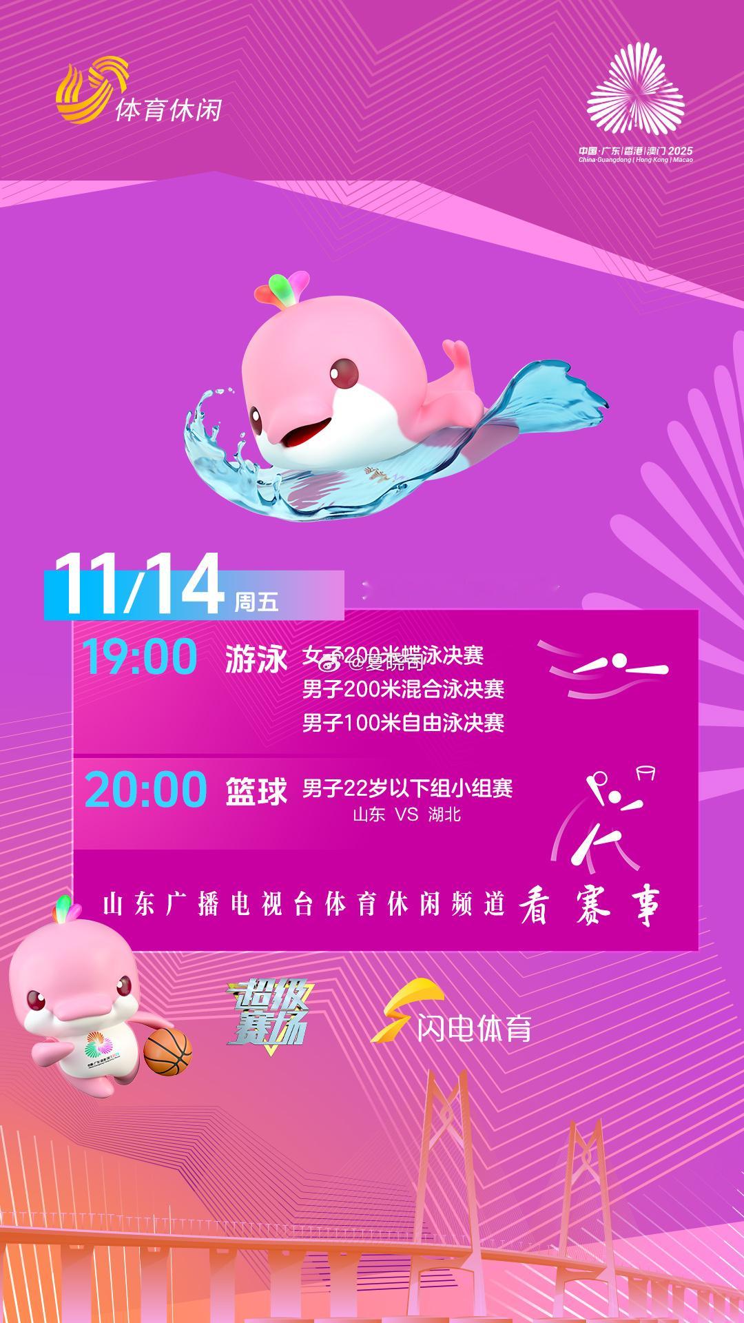 十五运会，看篮球，观游泳，精彩缤纷。