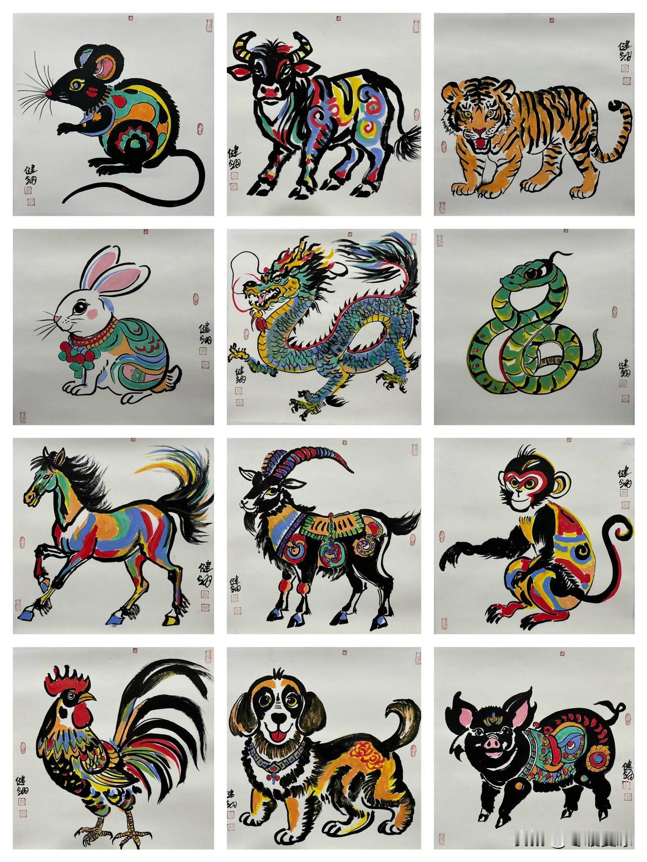 十二生肖，藏尽中国人一生的人格与期许
 
有人说
十二生肖不只是年份记号
是刻在