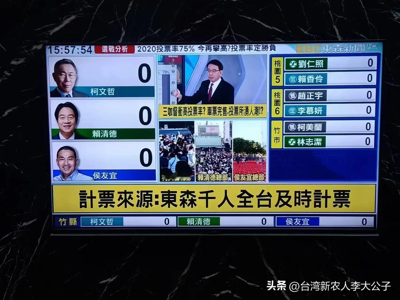 四點結束投票後開始開票
让我们等待开票结果
我们希望投的这一票
能换来台海永久的