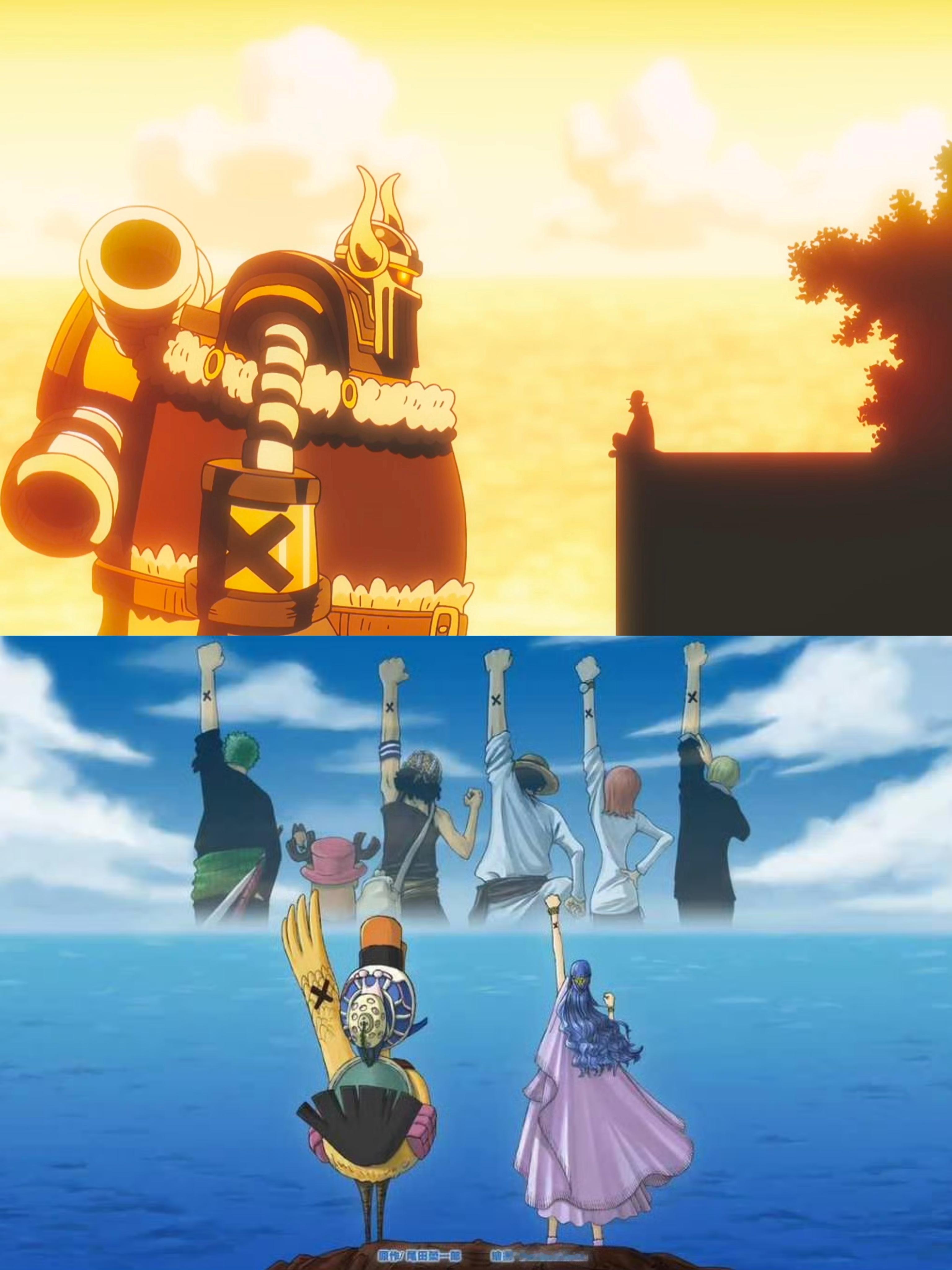 古代机器人对话乔伊波伊！手臂上的标记，暗示的很明显了……ACG优创官海贼王202