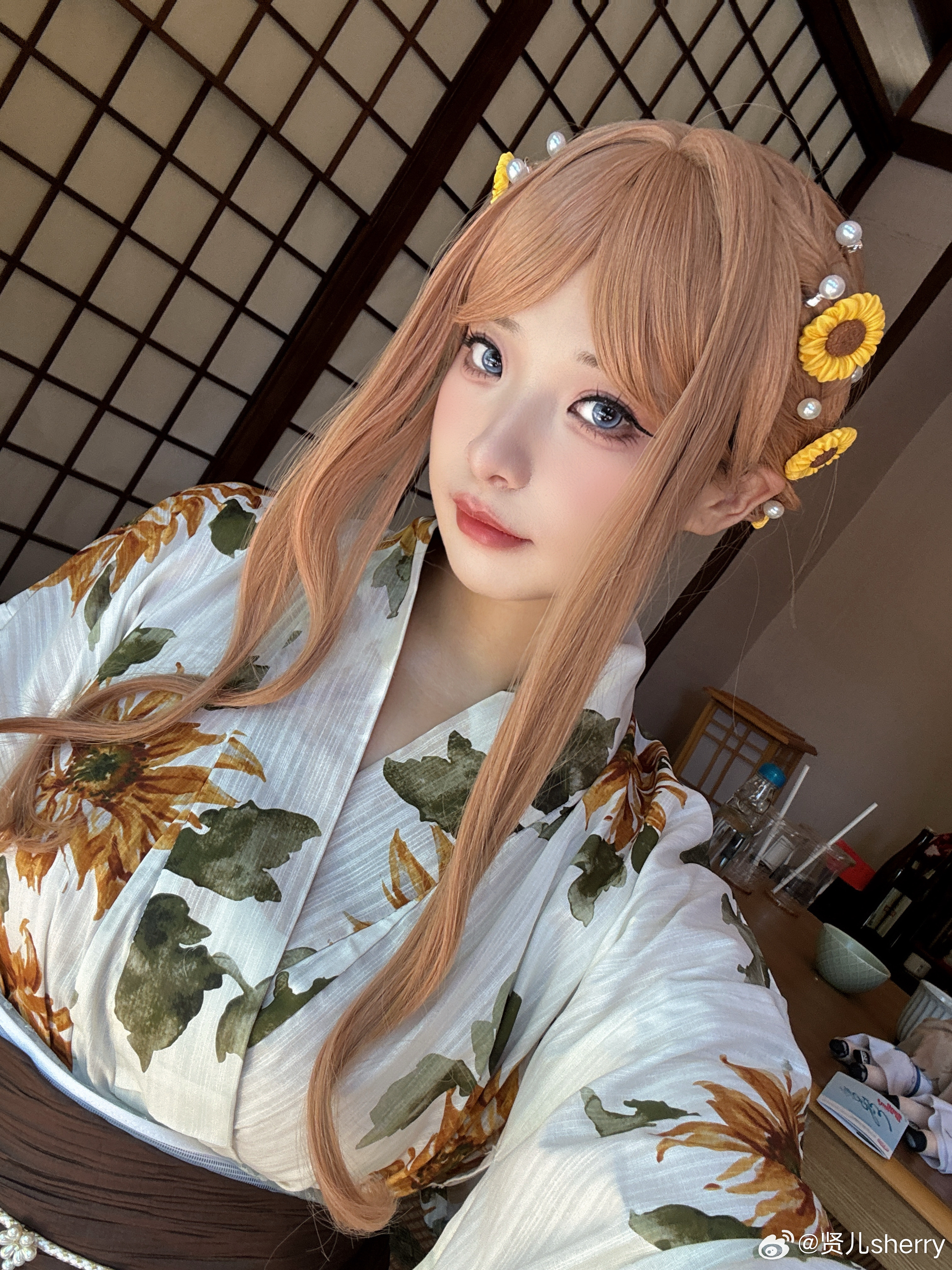 自搭了soyo浴衣~向日葵🌻好夏天哇就是这个天外景要热晕惹… ​​​