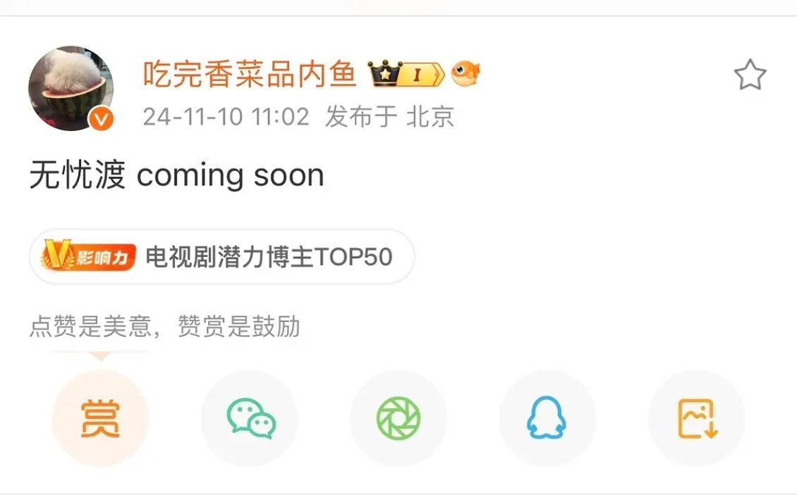 谁在期待无忧渡，真的要来了 ​​​