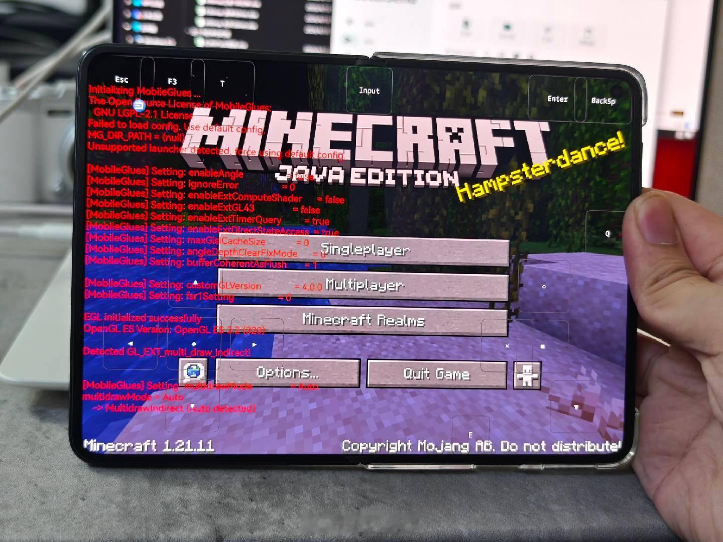 Pura X Max这个比例用来跑Java版Minecraft正合适