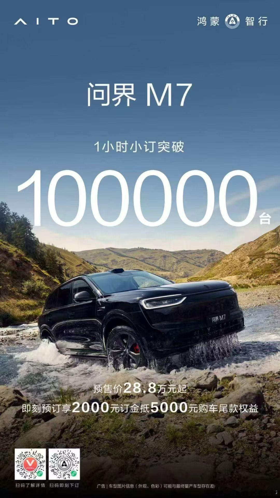问界M7预订火爆致服务器崩溃 你们疯了吧，抢个国民SUV居然把华子服务器干崩了，