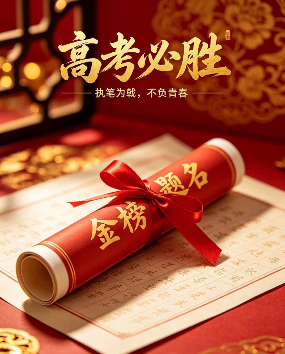 为2026高考生加油助威少年自有凌云志，提笔驰骋试锋芒；2026届考生全力以赴，