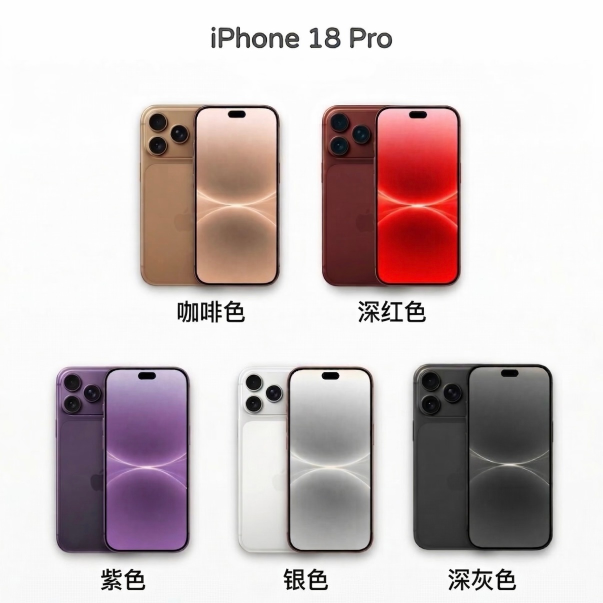 依旧男士内裤色iPhone18Pro配色前瞻