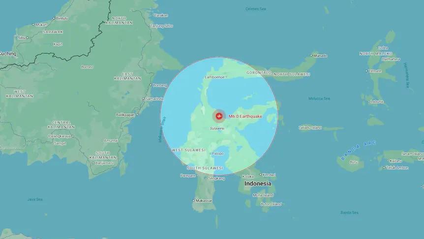 🇮🇩印度尼西亚发生 6.0 级地震，数十人受伤

黎明前，苏拉威西岛中部发生