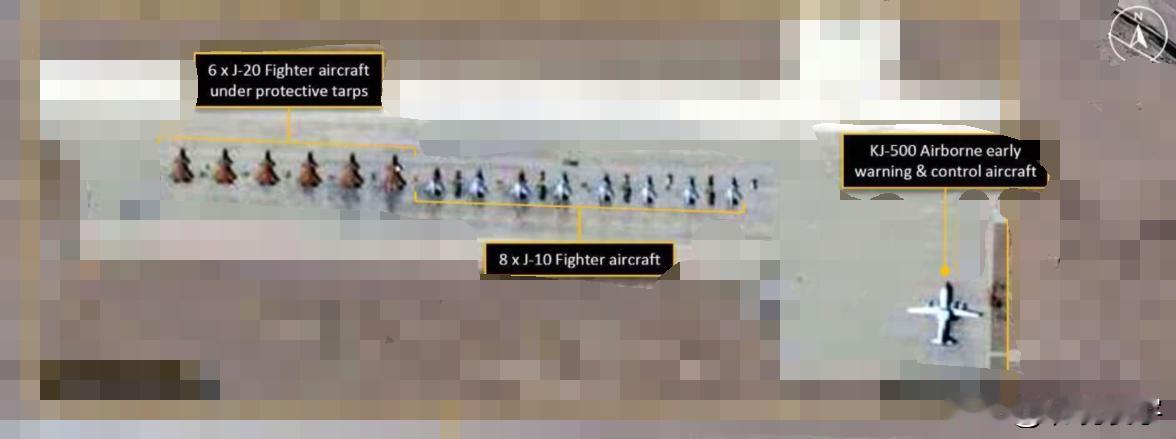 “中国空军在距印度前线，仅150公里的空军基地部署6架歼-20隐身战斗机，8架歼