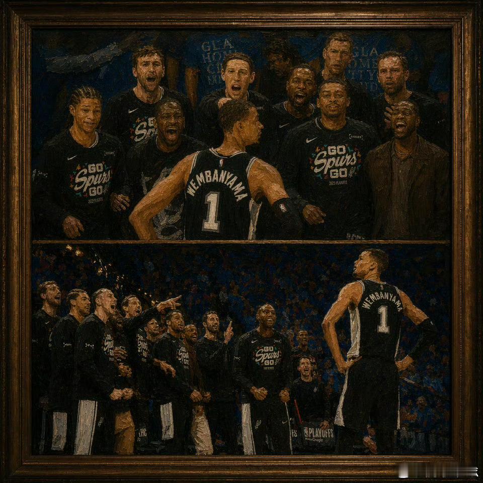 卡斯尔隔扣哈滕文班亚马世界名画nba季后赛马刺vs雷霆 马刺队这一场比赛 一个世